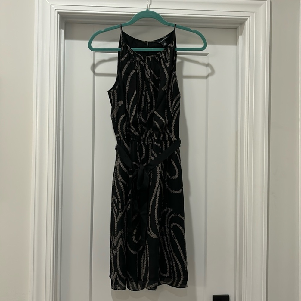 Banana Republic black and white tan dress size 8